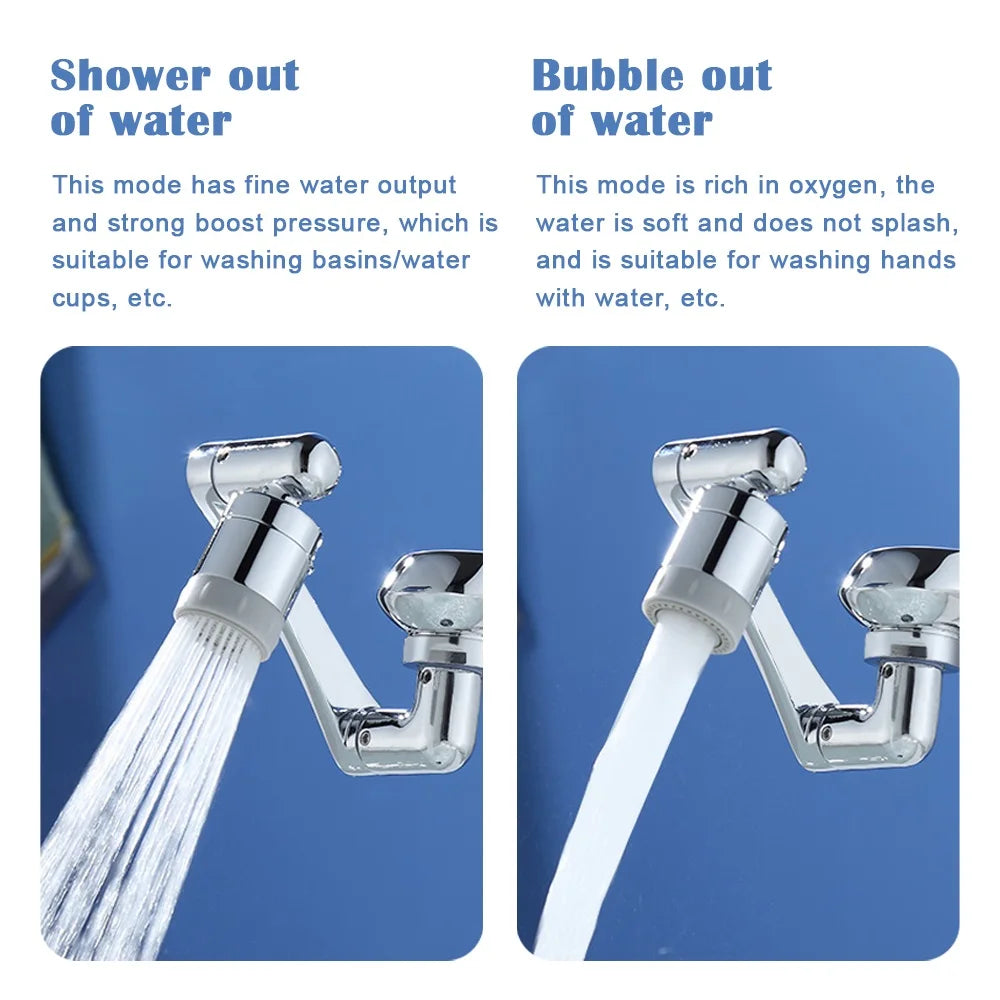 1080° Universal Rotation Faucet Extender Kitchen Robot Arm Extension Faucets Mixer Aerator Head Bubbler Water Tap Nozzle