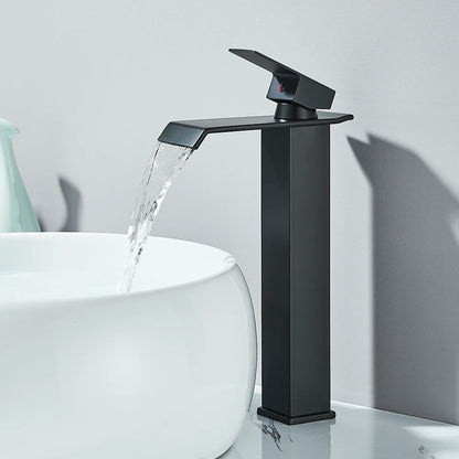 Brushed Golden Basin Faucet Single Level Mixer Tap Hot and Cold Water Mixer Bathroom Sink Faucet Deck Mounted Basin Taps