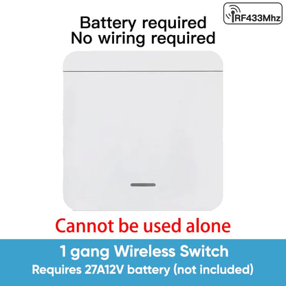 RF433 Relay Receiver,Wireless Light Switch 433Mhz Mini Remote Control,1/2/3Gang Wall Transmitter Switch, Led Lamp Fan Smart