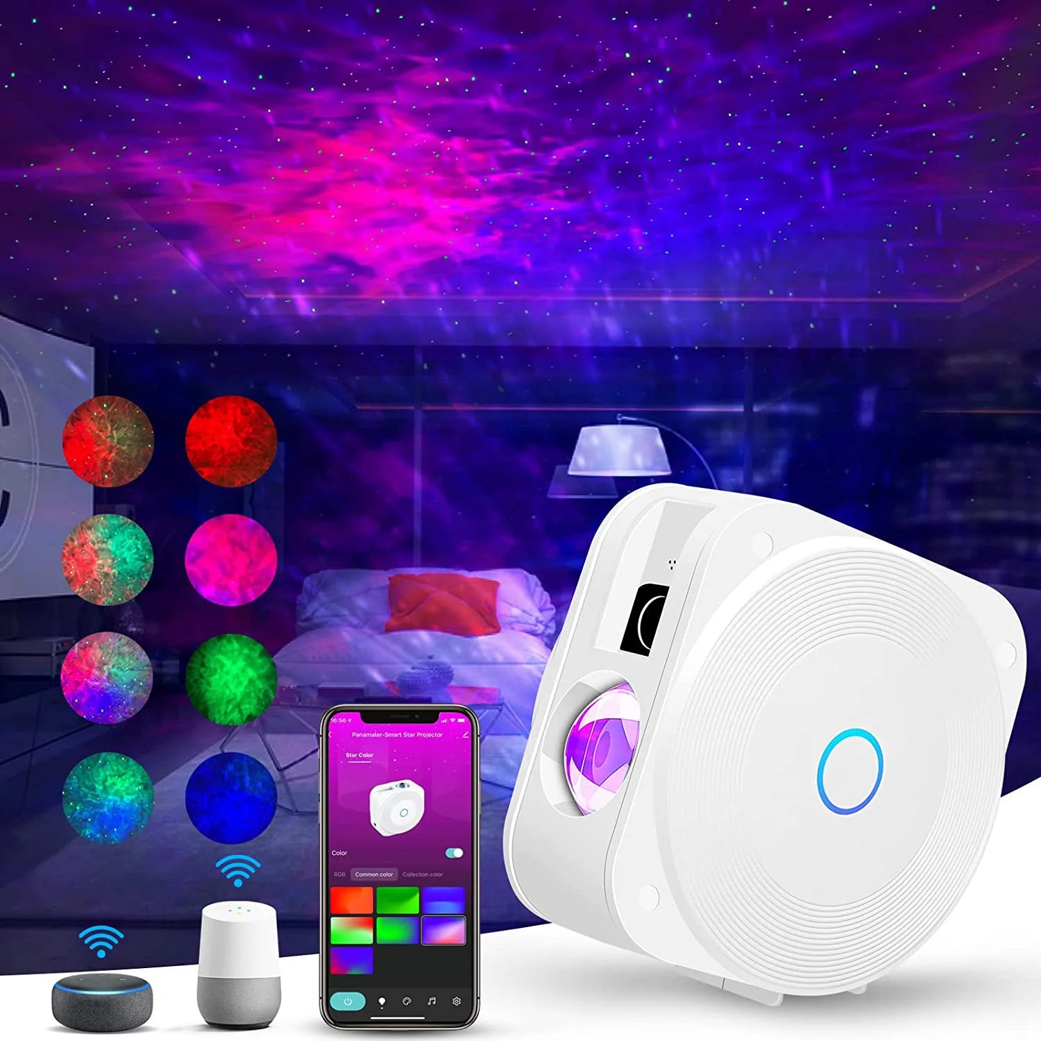 Galaxy Projector Light Tuya Smart Life Smart Star Projector APP Work with Alexa Google Home Colorful Starry Sky LED Night Light
