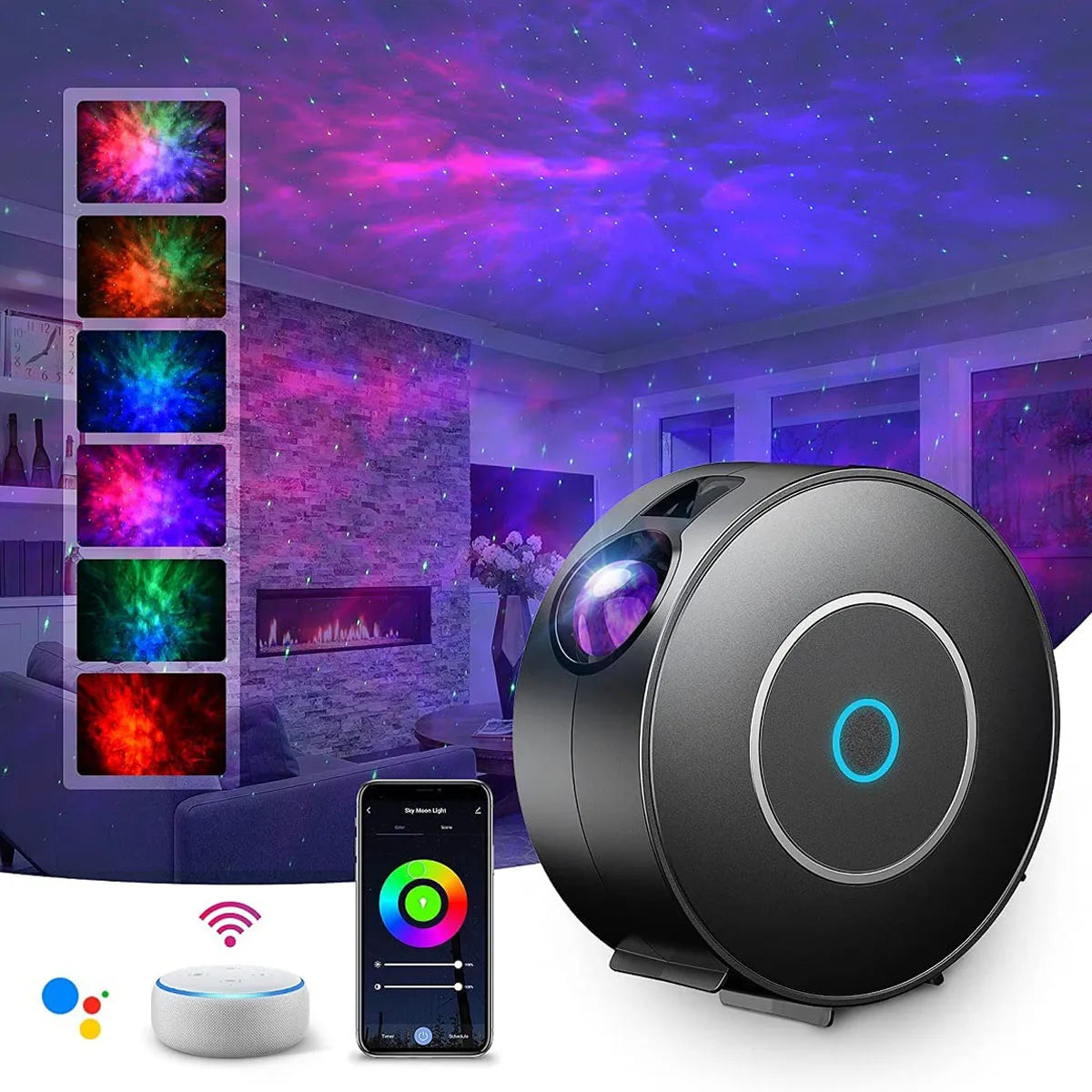 Galaxy Projector Light Tuya Smart Life Smart Star Projector APP Work with Alexa Google Home Colorful Starry Sky LED Night Light