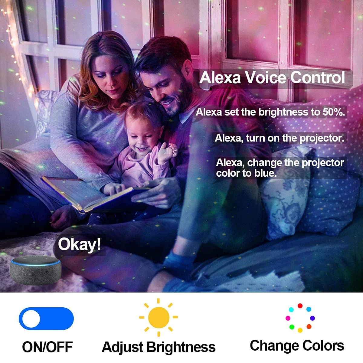 Galaxy Projector Light Tuya Smart Life Smart Star Projector APP Work with Alexa Google Home Colorful Starry Sky LED Night Light