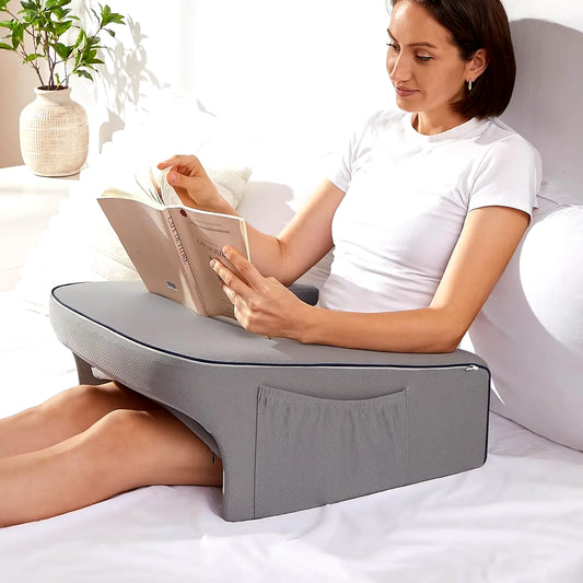 Reading Pillow for Bed, Gaming Pillow for Lap, Petite Adults, Teens Arm Rest Pillow, Memory Foam Lap Desk Pillow for Reading, Wo