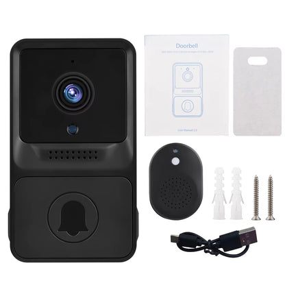 HD High Resolution Visual Smart Security Doorbell Camera Wireless Video Doorbell with IR Night Vision Real-Time Monitoring