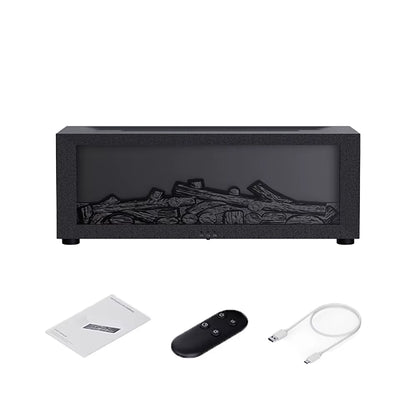 Fire Aroma Diffuser Fire Home Room Fragrance Humidifier with Night Light Diffuser Air Humidifier Essential Oil Diffuser