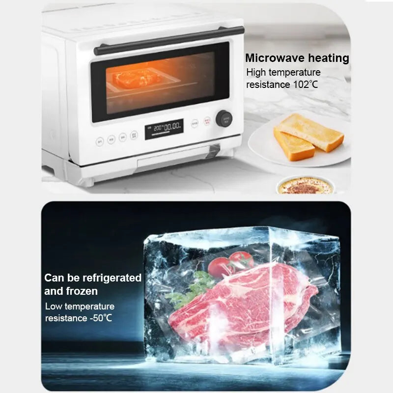 Food Vacuum Sealer Storage Saver Bags Vacuum Plastic Rolls 5 Size Bags for Kitchen Vacuum Sealer to Keep Food Fresh