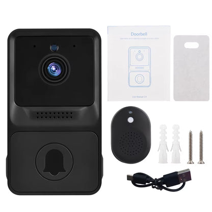 HD High Resolution Visual Smart Security Doorbell Camera Wireless Video Doorbell with IR Night Vision Real-Time Monitoring